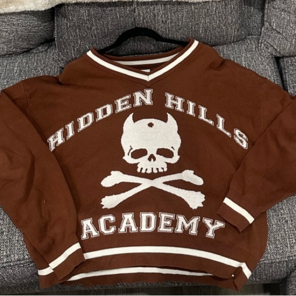 Brown Welcome to Hell Cardigan / Crewneck